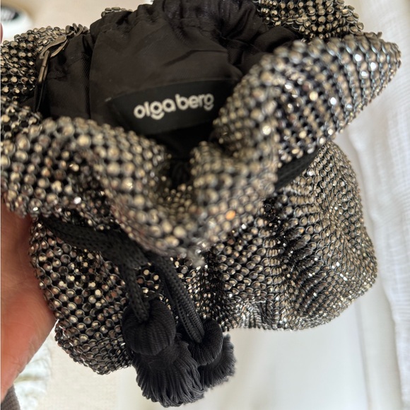 Olga Berg Rhinestone Drawstring Pouch Bag - Picture 2 of 2
